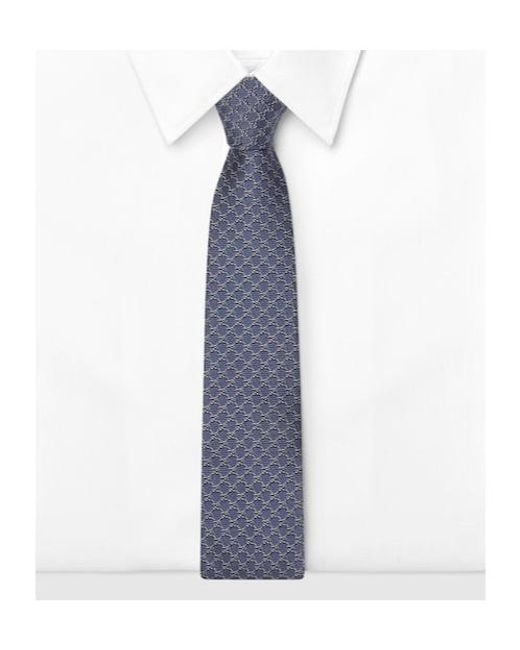 Gucci Blue Allover Gg Jacquard Tie for men