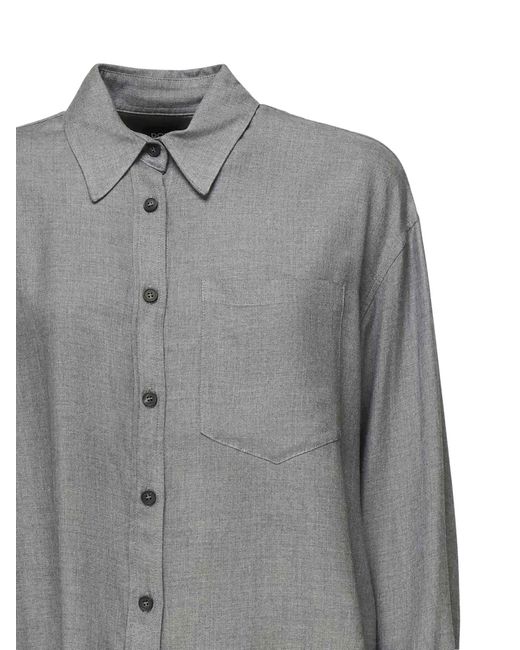 Dondup Gray Button-Down Long-Sleeved Shirt