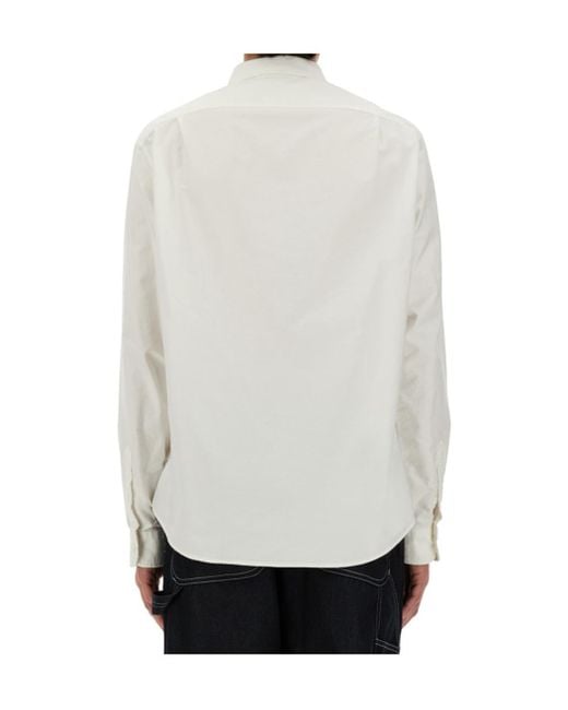 Junya Watanabe White X Maison Kitsuné Logo-Embroidered Shirt for men