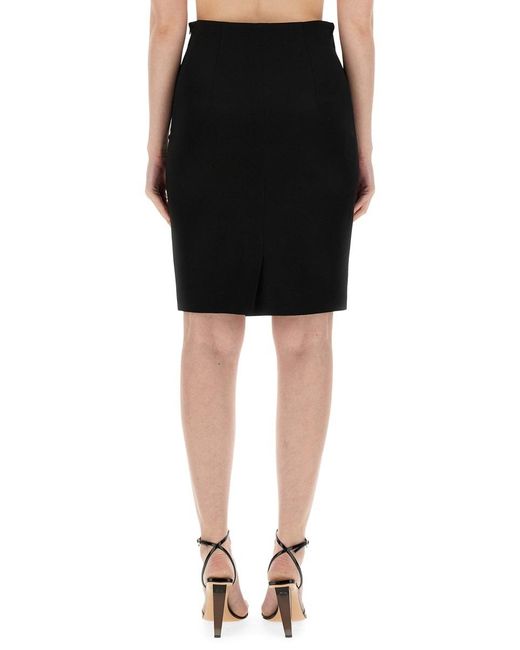 Moschino Black Hollowed-Out Love Decorated Skirt