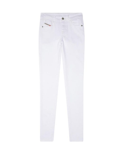 DIESEL White 2017 Slandy 09F90 Skinny Jeans