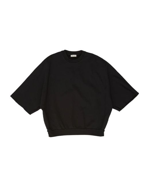 Fear Of God Black Logo Patch Crewneck Sweatshirt for men