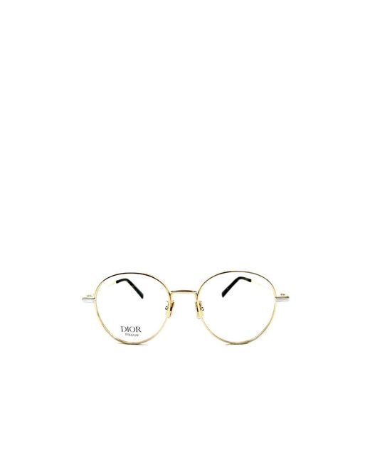 Dior White Eyewear Round-Frame Glasses for men