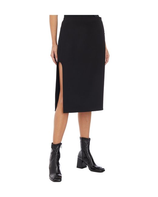 Courreges Black Button-Down Skirt