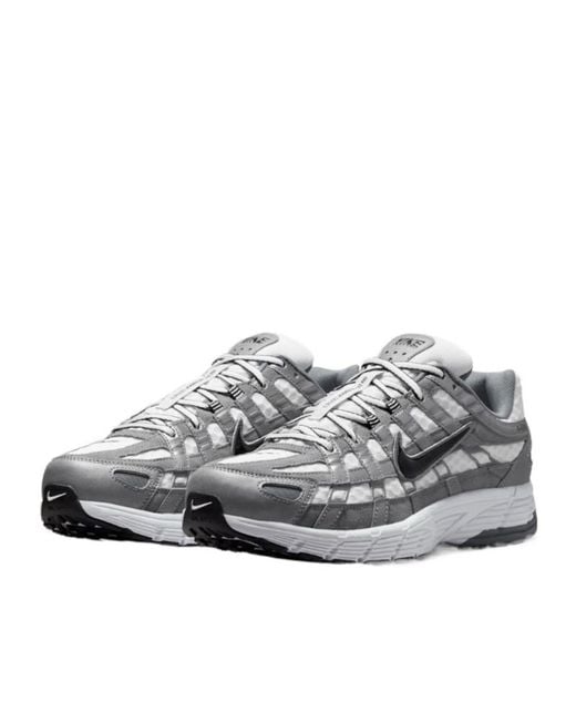 Nike Gray P-6000 Low-Top Sneakers for men