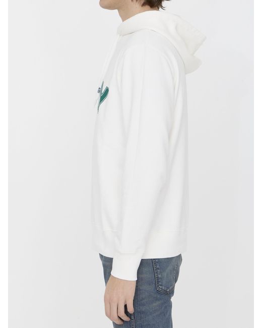 Autry Gray Logo-Printed Drawstring Hoodie for men