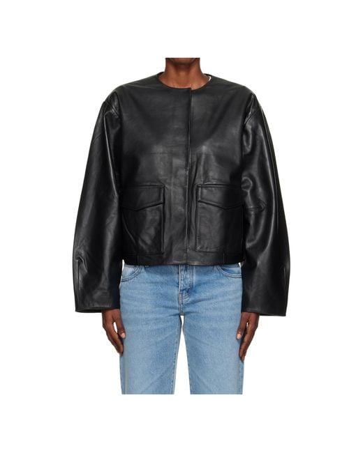 St. Agni Black Leather Jacket
