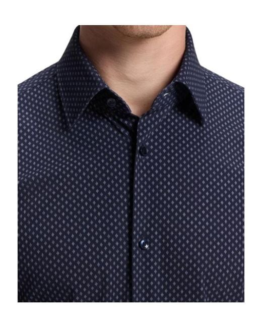 Boss Blue Printed Shirt for men