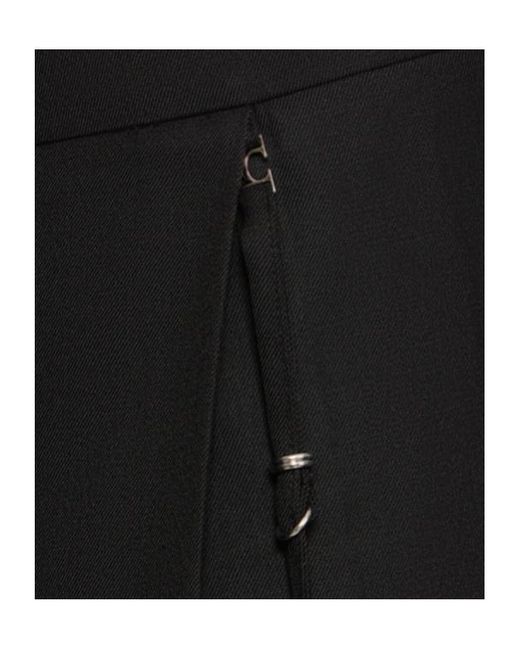 Low Classic Black Low Rise Wool Blend Bermuda Shorts