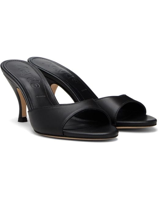 Aeyde Black Samia Leather Sandals