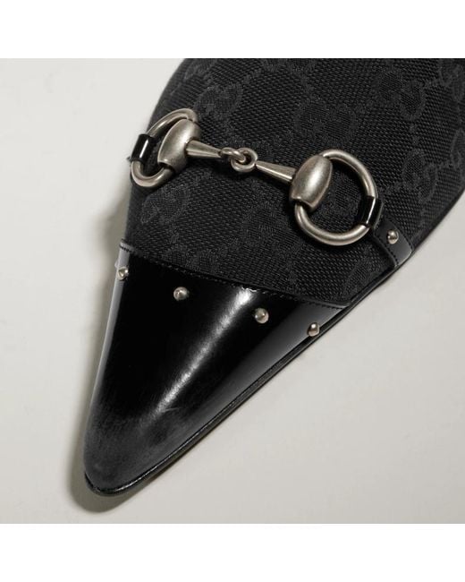 Gucci Black Point-Toe Studded Loafer for men
