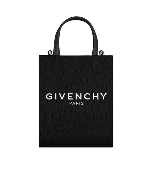 Givenchy Black Logo Printed Mini Tote Bag