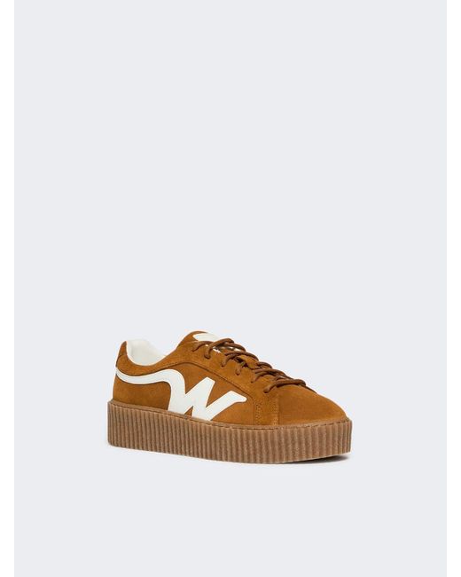 Weekend by Maxmara Brown Lace-Up Sneakers