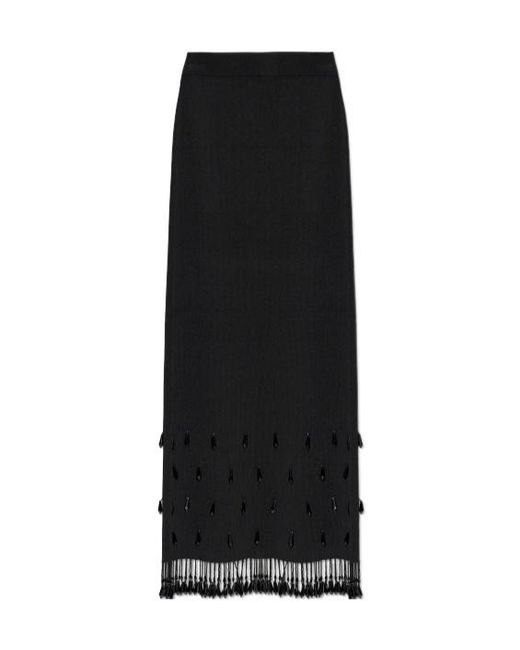 By Malene Birger Black Elastic Waist Midi Skirt