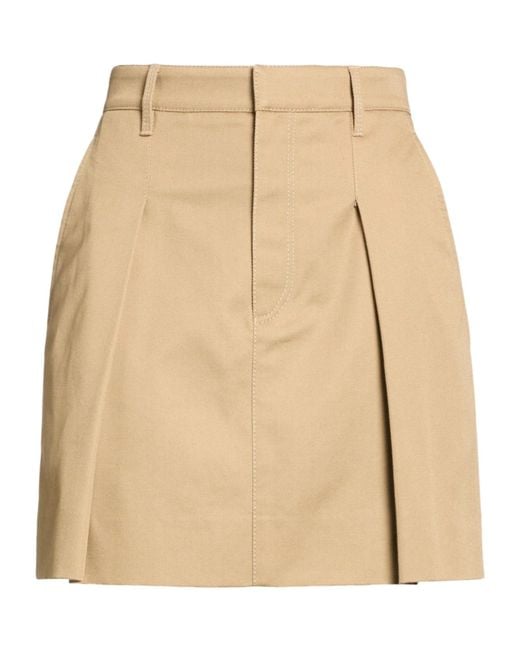 Brunello Cucinelli Natural Solid-Color Flared Skirt