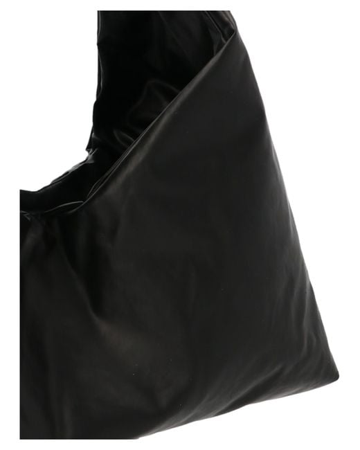 Kassl Black Anchor Drawstring Shoulder Bag