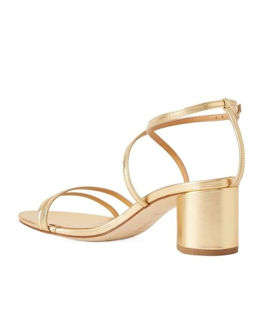 Aeyde Natural Metallic-Leather Sandals