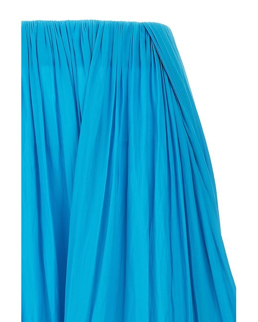 Lanvin Blue Asymmetrical Midi Skirt