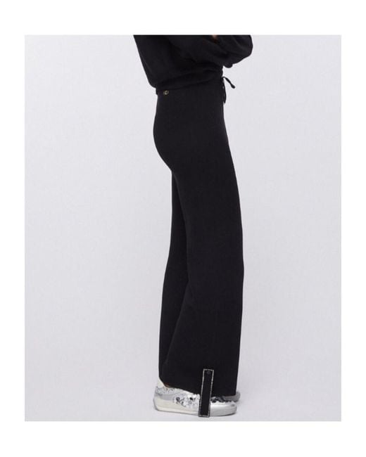 Liu Jo Black Beaded Knitted Trousers