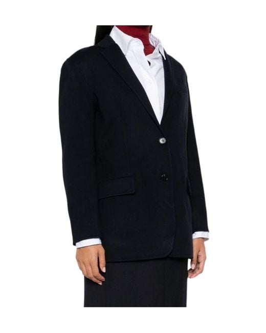 Theory Blue Double-Face Oversized Blazer
