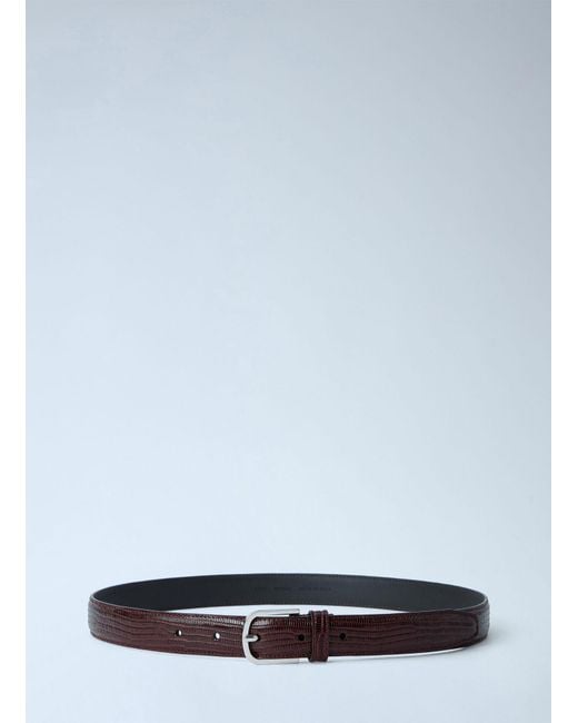 Totême White Totême Logo Debossed Buckled Belt