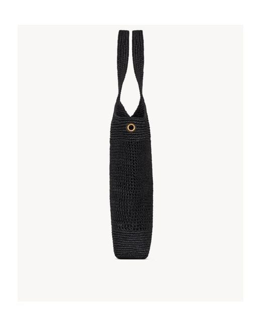 Saint Laurent Black Icare Logo Plaque Tote Bag