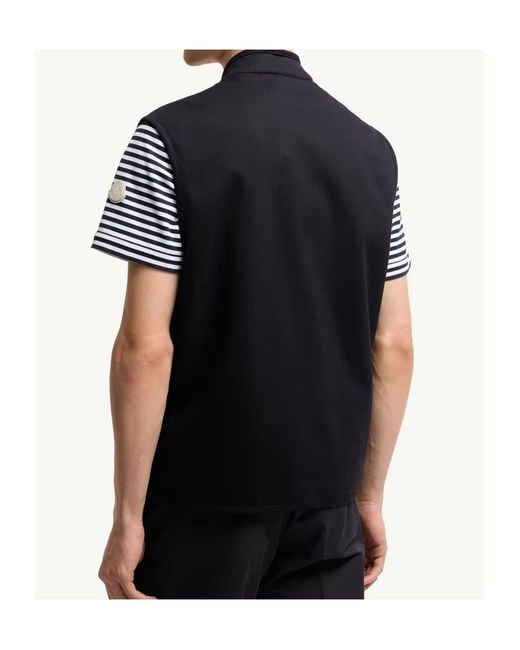 Moncler Blue Catoctin Logo Patch Gilet for men