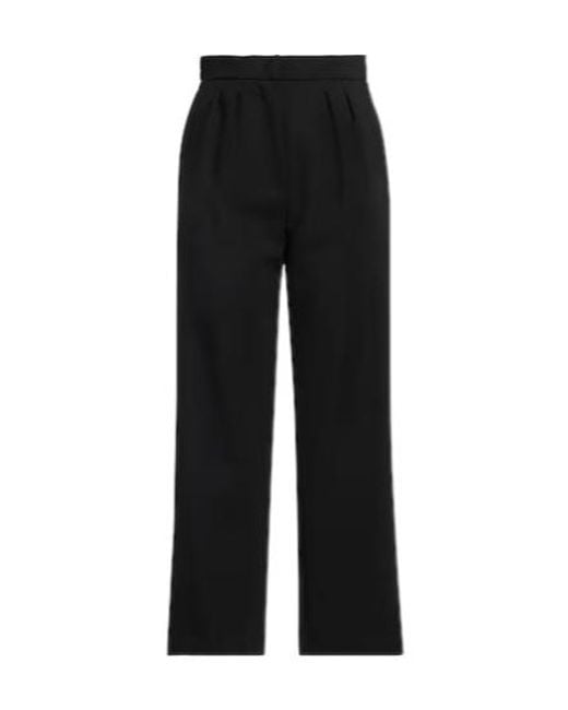 Max Mara Black Solid Slim-Fit Pants