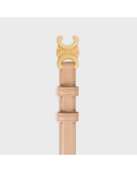 Céline White Small Triomphe Belt