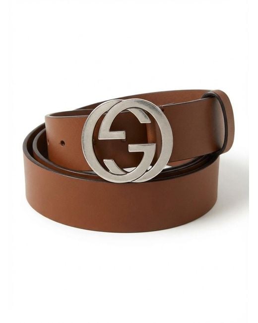 Gucci Brown Double G Belt for men