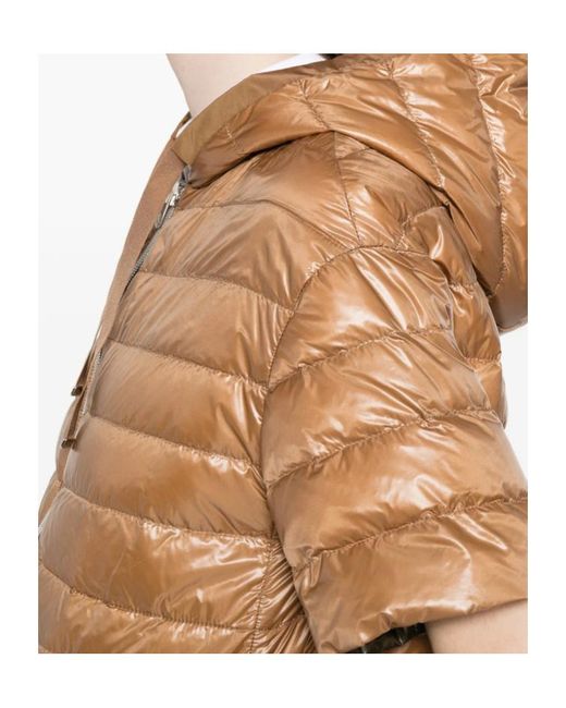 Herno Metallic Short-Sleeved Reversible Down Jacket