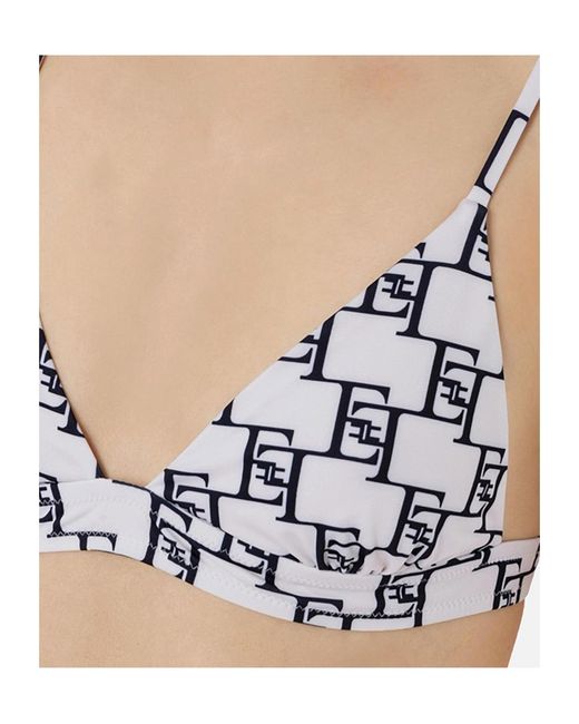 Elisabetta Franchi White Printed Bikini