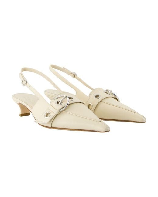 Aeyde White Davina Sandals Leather