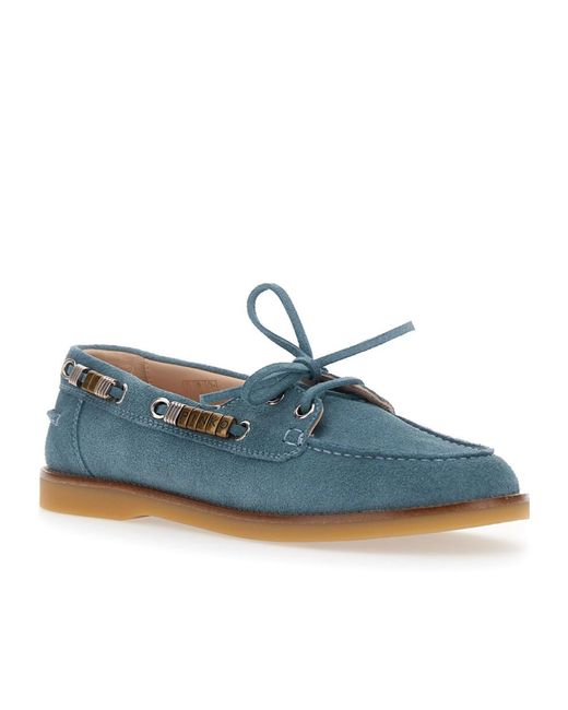 Pinko Blue Grace 01 Lace-Up Loafers