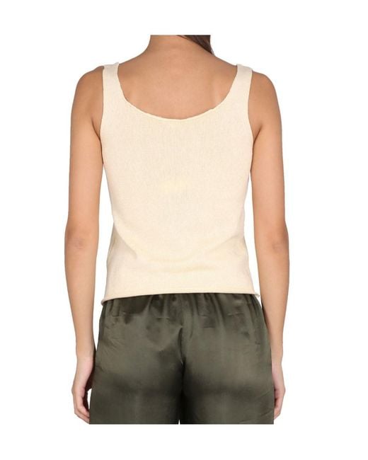 Aspesi Multicolor Scoop-Neck Knitted Top