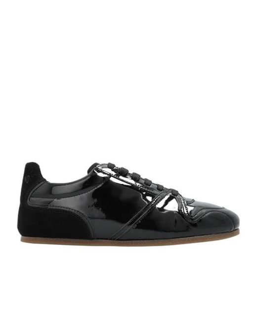 Moschino Black Round-Toe Sneakers