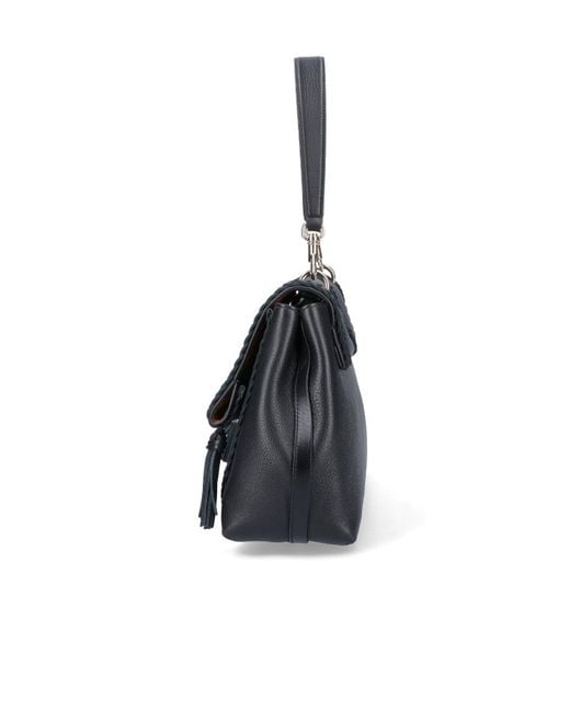 Chloé Black Chloé Penelope Braid Detailed Medium Shoulder Bag