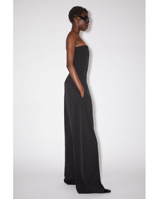 Acne Blue Corset Strapless Jumpsuit