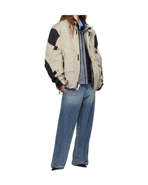 Vetements Metallic Biker Parka Long-Sleeved Casual Jacket
