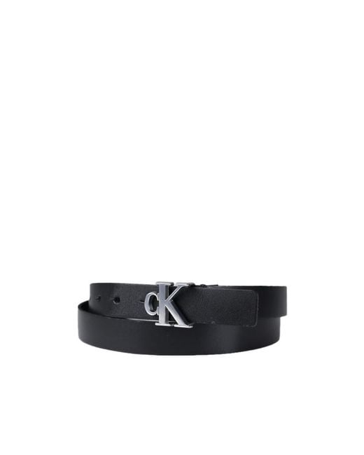 Calvin Klein White Logo Belt for men