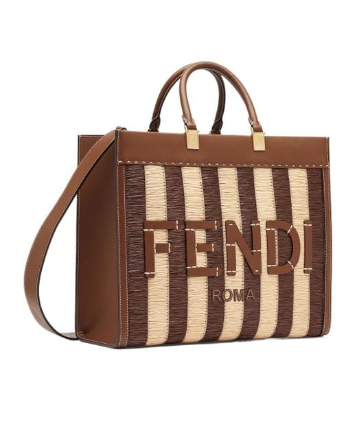Fendi Brown Sunshine Medium Tote Bag