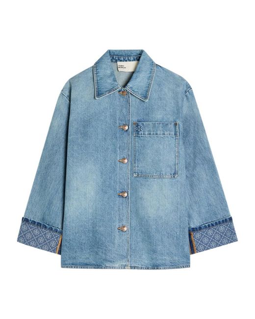 Tory Burch Blue Classic Denim Jacket