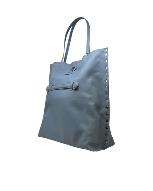 Zanellato Blue Logo Handbag