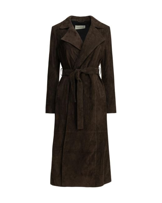 Nour Hammour Black Pointed Collar Coat