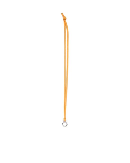 Stella McCartney White Knotted Round Key Chain