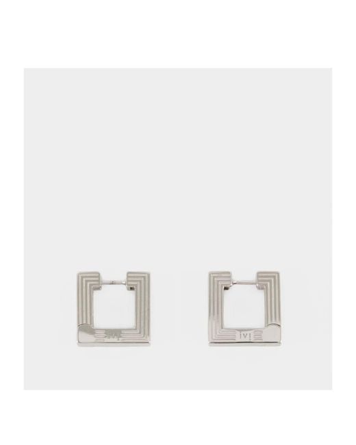 Ivi White Aurelia Geometric Earrings