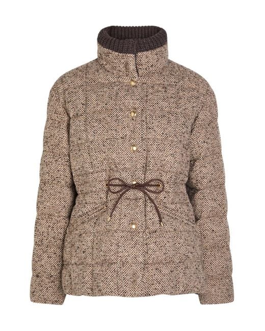 Moncler Brown Antigony Quilted Wool-Blend Jacket