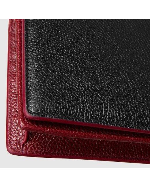 Gucci Black Gg Marmont Chain Wallet