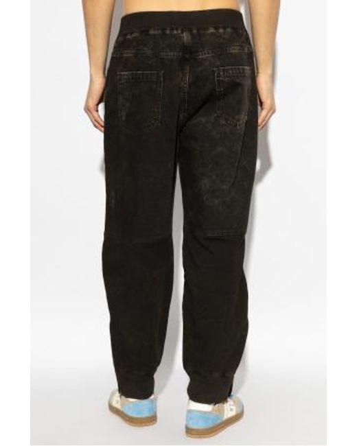 Balmain Black Vintage Effect Trousers for men