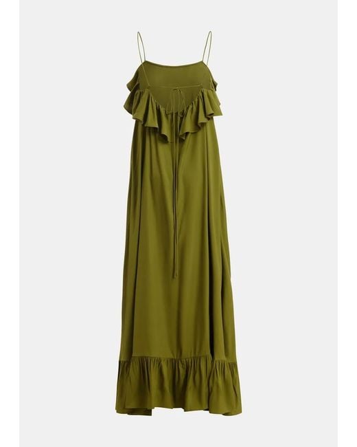 Essentiel Antwerp Green Ruffled Dress